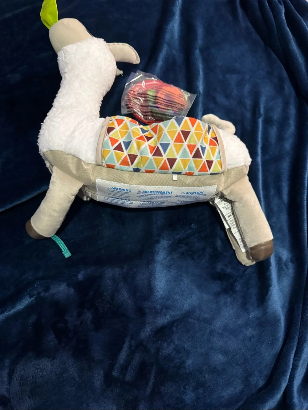Fisher Price Llama Grow with Me Tummy Time Pillow Plush Infant Baby Toy  New